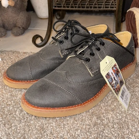 TOMS Men Brogue Ash Aviator Twill Shoes - Ash (Gray) Toms | Shoes | Toms Men Brogue Ash Aviator Twill Oxford Shoe  main image 3